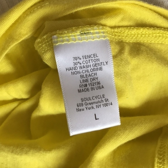SOULCYCLE Yellow Muscle Tank Size Large - Picture 4 of 8